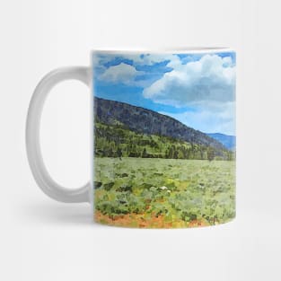 Watercolor of Provo River Valley, at the foot of the Uinta Mountains, Utah Mug